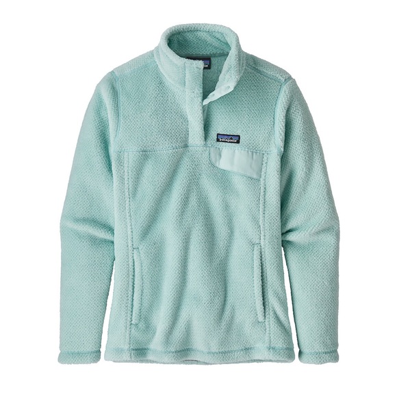 EUC Patagonia Re-Tool Snap-T light blue Green Fleece Pullover sz S - Picture 1 of 10
